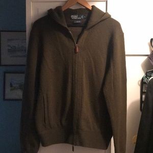 Polo by Ralph Lauren Zip Hooded Sweater L EUC